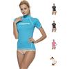 Cressi Rash Guard Maglia Protettiva a Maniche Corte, in Speciale Tessuto Elastico, Protezione Solare UV/UPF 50+, Donna, Nero/Bianco, S/2 (38)
