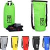 Relaxdays Zaino Impermeabile Ocean Pack 30 L Borsa stagna Idrorepellente per valori Dry Bag Leggera Outdoor Verde