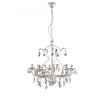 Mondoluce Lampadario classico in ferro battuto e cristallo rosa a 5 luci stf 0027