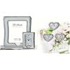 DE SANTIS ARGENTERIE SET CORNICE Cm.20x25+OROLOGIO Cm.9x13 in ARGENTO 925 Made in Italy NOZZE 424/20