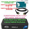 Amiko Decoder Combo Tivusat HD Con Scheda Tessera Tv Sat Satellitare Terrestre Dvb-T2