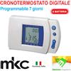 MKC CRONOTERMOSTATO DIGITALE TIMER MKC DISPLAY LCD HP-510T PROGRAMMABILE SETTIMANALE