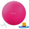 Fitvids Palla per esercizi anti-scoppio e antiscivolo, palla da yoga, palla da fitness con pompa rapida, capacità 0,9 kg, rosa, 66 cm, L