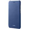 Huawei Custodia Cover Flip a Libro Huawei P8 Lite 2017 Originale Nero Black Blu Blue