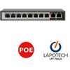 LORWEN SWITCH POE 9 PORTE RJ45 12V 48V PER IP CAMERA 8 CANALI ALIMENTATI NVR IPCAM
