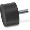Ganter Normelemente Ganter Norm elementi | tampone PARACOLPO - GN 352 | con vite | caucciù naturale, nero, GN 352-100-60-M16-S-55