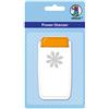 Ursus 19750011 Power - Fustella in plastica con Fustelle in Metallo, Misura Media, Motivo Margherite, Larghezza 2,5 cm, per Diversi spessori di Carta e Altri Materiali