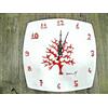 ceramica Deiana Ceramica sarda orologio quadro 20 cm parete biscotto corallo Dipinta a mano