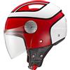 GIVI Casco Jet HPS 10.7 - Mini, Decor, rosso/bianco