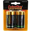 Extrastar 4 BATTERIE PILE EXTRASTAR TORCIA R20P/2B 1,5V BATTERIA PILA NUOVA BLISTER