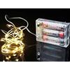 LUCI DI NATALE A LED LUCE BIANCA CALDA FREDDA A BATTERIA FILO DI RAME 3 METRI