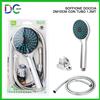 DOCCIA DOCCETTA SOFFIONE 10 CM CON TUBO FLESSIBILE 1,5 METRI + SUPPORTO MURO