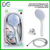 DOCCIA DOCCETTA SOFFIONE 3 FUNZIONI + TUBO FLESSIBILE 1,5 METRI + SUPPORTO MURO