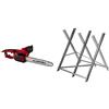 Einhell 4501720 Gh-Ec 2040 Elettrosega, 40 cm, 2000 W & 4500067 Supporto per Legna, 80 cm, Grigio, Alluminio