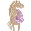 MISS KUTY Fustella sottile ZAG per bambini cavallo con barca 2 unità.