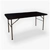 THREE TRADING 2009 TAVOLO CM 120X60 METALLO NERO E PLASTICA EFFETTO RATTAN NERO