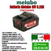 Metabo BATTERIA METABO 18V 4.0-5.2AH ORIGINALE LITIO BATTERIE COLLOMIX STEINEL MAFELL