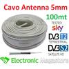 Zodiac CAVO ANTENNA TV SATELLITARE TERRESTRE OTTIMO PER SKY MATASSA 100mt 5MM