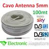 Zodiac CAVO ANTENNA TV SATELLITARE TERRESTRE OTTIMO PER SKY MATASSA 100mt 5MM FeCu 0,8