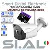 Isnatch Telecamera WIFI esterno 3MP bullet IP65 wireless microfono con memoria 32GB