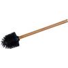 Wenko Spazzola per WC in silicone di ricambio per combinazioni da bagno,manico in bambù e testa sostituibile in silicone per pulizia della toilette, (L/P x A): Ø 7,5 x 35 cm, marrone/nero, 25360100
