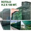 RETE OMBREGGIANTE STUOIA FRANGIVISTA VERDE OMBRA 90% ROTOLO ALT. MT.2 X 100 MT.