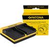 Patona Caricabatteria USB dual per Sony DCR-DVD300,DCR-DVD91,DCR-HC14,DCR-PC103