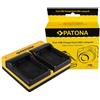 Patona Caricabatteria USB dual Patona per Panasonic Lumix DMC-S1,DMC-S2,DMC-S3,DMC-S5