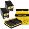 Patona 2x Batteria Patona + caricabatteria USB doppio per Jvc GR-D250U,GR-D250US