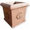 FratelliVagnoni 4 Vaso Vasi quadrato cubo in terracotta cotto toscano fioriera piante fiori