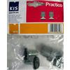 KIS 2 piedi piedini regolabili 15 mm Scaffali Pratico in metallo cromato