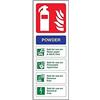 VSafety, cartello per estintore, in vinile, autoadesivo, 100 mm x 280 mm