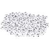 INNSPIRO Perline in plastica rotonde numeri bianco nero 7 mm. diam. Int:1,2 mm. 1200 pz