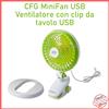 CFG Mini Ventilatore USB Fan Portatile per Ufficio da Scrivania Silenzioso cfg ev090