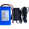 Laser Power Batteria Litio Ferro Fosfato LifePo4 12V 8AH 8000mA Disc.20A + Charger 14.4v 2Ah