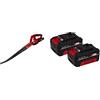 Einhell GE-CL 18 Li E Kit Soffiatore a batteria Power X-Change & Originale 2x18V 4,0Ah PXC-Twinpack Power X-Change due batterie da 4,0 Ah (2 x 18 V, 4 Ah, 900 W, senza caricabatteria)