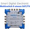 Venton Centralino TV Multiswitch 8 utenze satellitare con digitale terrestre dvb-S2/T2