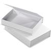 Folia 3313 - Scatole di Cartone scatole con Coperchio Ribaltabile, 2 Pezzi in 2 Diverse Misure, Colore Bianco, Ideali da incollare, dipingere e Decorare