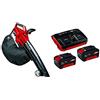 einhell GE-CL 36 Li E-Solo Soffiatore/Aspiratore a Batteria, Rosso/Nero + Twincharger PXC Starter Kit