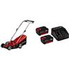 Einhell 3413266 Tosaerba a Batteria, 18 Volt + 2X 3,0 Ah Power X-Change Starter Kit