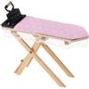 1/12 1/24 Asse da stiro vintage con mobili da lavanderia rosa con accessori in