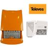 Televes KIT AMPLIFICATORE TV 3 INGRESSI E ALIMENTATORE 2 USCITE TV TELEVES