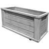 Artistica Mediterranea Vaso In Cemento Da Esterno 100x40 Fioriera Rettangolare Cassetta Legno Grigio