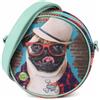 Karactermania Krazymals Pug-Borsa a Tracolla Rotonda, Marrone, 18 x 18 cm