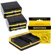 Patona 2x Batteria Patona + caricabatteria USB doppio per Sony CCD-TR415E,CCD-TR416