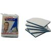 martini SPA - Utility - Lavette in spugna con fibra antigraffio, poliuretano e fibra, colore bianco e azzuro, 11,5x15 cm, confezione da 5 unità - MADE IN ITALY -