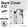 SAMSUNG SCOCCA POSTERIORE ORIGINALE A12 A125 BIANCO WHITE COVER RETRO