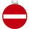 Exacompta - Ref. 67044E - 1 pittogramma adesivo rotondo SENS INTERDIT in vinile PVC antiscivolo e resistente ai raggi UV - Finitura lucida - Diametro : 20 cm - Colore : rosso e bianco