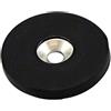 FIRST4MAGNETS Magnete Neodimio N42 Rivestito In Gomma Per Arti, Artigianato, Produzione Di Modelli, Fai -Da -Te, Hobby, Ufficio E Casa - 40mm Dia x 5mm Di Spessore x 6,2mm C/Lavello - 5kg Di Tiro - South