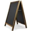 Chalkboards UK WC151 - Lavagna quadrata con cornice ad A, in legno, nera, 100 x 70 cm
